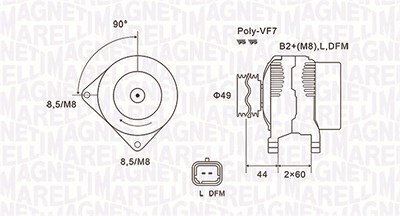 Magneti Marelli Generator [Hersteller-Nr. 063731877010] für Renault, Nissan, Opel von MAGNETI MARELLI