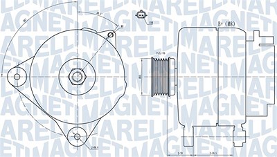 Magneti Marelli Generator [Hersteller-Nr. 063731887010] für Renault von MAGNETI MARELLI