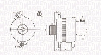 Magneti Marelli Generator [Hersteller-Nr. 063731900010] für Opel von MAGNETI MARELLI