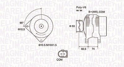 Magneti Marelli Generator [Hersteller-Nr. 063731905010] für BMW von MAGNETI MARELLI