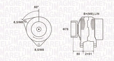 Magneti Marelli Generator [Hersteller-Nr. 063731919010] für Ford von MAGNETI MARELLI