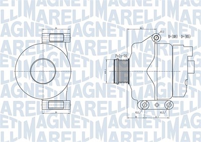 Magneti Marelli Generator [Hersteller-Nr. 063731934010] für Fiat, Lancia, Opel von MAGNETI MARELLI