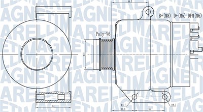 Magneti Marelli Generator [Hersteller-Nr. 063731935010] für Fiat, Lancia, Opel von MAGNETI MARELLI