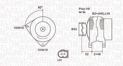 Magneti Marelli Generator [Hersteller-Nr. 063731970010] für Ford, Mazda von MAGNETI MARELLI