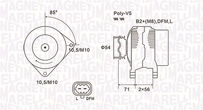 Magneti Marelli Generator [Hersteller-Nr. 063731973010] für Opel von MAGNETI MARELLI