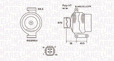 Magneti Marelli Generator [Hersteller-Nr. 063731980010] für Honda von MAGNETI MARELLI