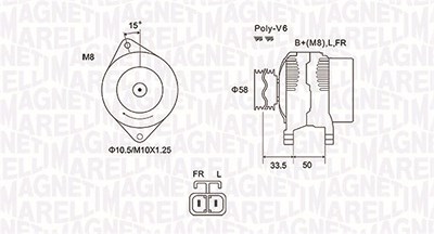 Magneti Marelli Generator [Hersteller-Nr. 063732020010] für Hyundai, Kia von MAGNETI MARELLI