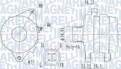 Magneti Marelli Generator [Hersteller-Nr. 063732027010] für Toyota von MAGNETI MARELLI