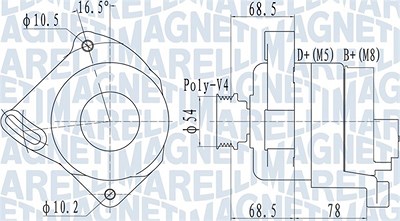 Magneti Marelli Generator [Hersteller-Nr. 063732096010] für Fiat, Lancia von MAGNETI MARELLI