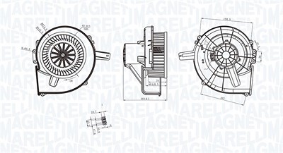 Magneti Marelli Innenraumgebläse [Hersteller-Nr. 069412211010] für Audi, Seat, Skoda, VW von MAGNETI MARELLI