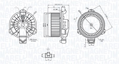 Magneti Marelli Innenraumgebläse [Hersteller-Nr. 069412749010] für Toyota von MAGNETI MARELLI