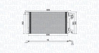 Magneti Marelli Kondensator, Klimaanlage [Hersteller-Nr. 350203962000] für VW von MAGNETI MARELLI