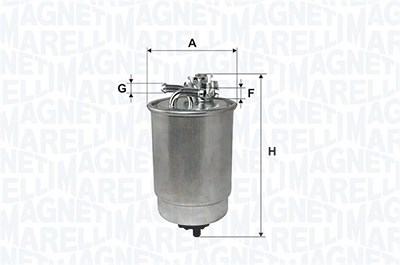 Magneti Marelli Kraftstofffilter [Hersteller-Nr. 152071758861] für Audi, Ford, Seat, Skoda, VW von MAGNETI MARELLI