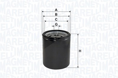 Magneti Marelli Kraftstofffilter [Hersteller-Nr. 152071760563] für Daewoo, Mercedes-Benz, Puch, Ssangyong von MAGNETI MARELLI