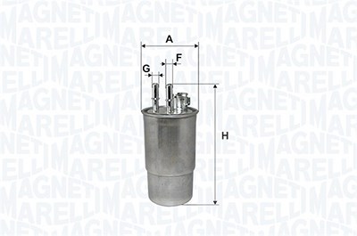 Magneti Marelli Kraftstofffilter [Hersteller-Nr. 152071760668] für Ford, Hyundai, Jaguar, Kia, Ssangyong, Tata von MAGNETI MARELLI