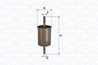 Magneti Marelli Kraftstofffilter [Hersteller-Nr. 152071760676] für Alfa Romeo, Audi, Cadillac, Chevrolet, Citroën, Fiat, Gm Korea, Irmscher, Jaguar, L von MAGNETI MARELLI