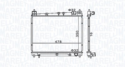 Magneti Marelli Kühler, Motorkühlung [Hersteller-Nr. 350213152900] für Toyota von MAGNETI MARELLI