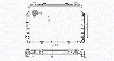 Magneti Marelli Kühler, Motorkühlung [Hersteller-Nr. 350213174700] für Mercedes-Benz von MAGNETI MARELLI