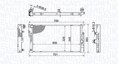 Magneti Marelli Kühler, Motorkühlung [Hersteller-Nr. 350213202400] für BMW von MAGNETI MARELLI