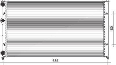Magneti Marelli Kühler, Motorkühlung [Hersteller-Nr. 350213838000] für Seat, VW von MAGNETI MARELLI