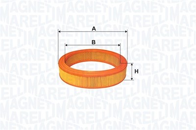 Magneti Marelli Luftfilter [Hersteller-Nr. 152071758586] für Audi, Citroën, Saab, Seat, Skoda, VW von MAGNETI MARELLI