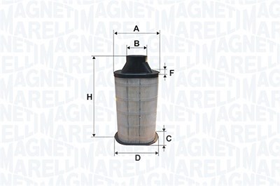 Magneti Marelli Luftfilter [Hersteller-Nr. 153071762355] für Infiniti, Mercedes-Benz von MAGNETI MARELLI