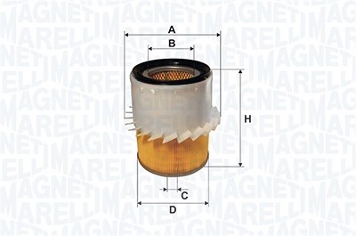 Magneti Marelli Luftfilter [Hersteller-Nr. 153071762513] für Mitsubishi von MAGNETI MARELLI