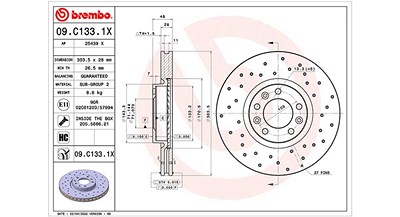 Magneti Marelli 1x Bremsscheibe [Hersteller-Nr. 360406176802] für Peugeot, Opel, Ds, Citroën, Toyota, Vauxhall von MAGNETI MARELLI