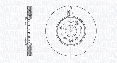 Magneti Marelli 1x Bremsscheibe [Hersteller-Nr. 361302040800] für Fiat, Nissan, Opel, Renault von MAGNETI MARELLI