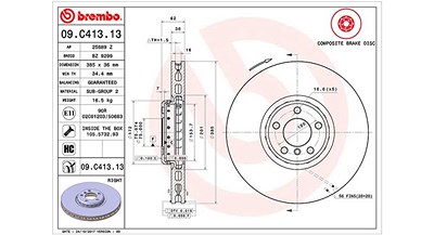 Magneti Marelli 1x Bremsscheibe belüftet vorne rechts [Hersteller-Nr. 360406131704] für BMW von MAGNETI MARELLI