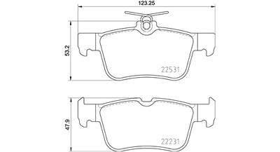 Magneti Marelli Bremsbeläge hinten (Satz) [Hersteller-Nr. 363700424175] für Ford, Ford Usa von MAGNETI MARELLI