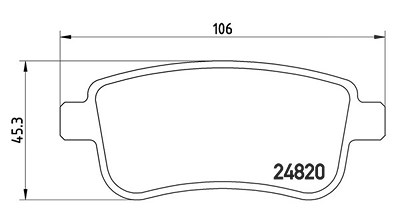 Magneti Marelli Bremsbeläge hinten (Satz) [Hersteller-Nr. 363700468054] für Renault von MAGNETI MARELLI