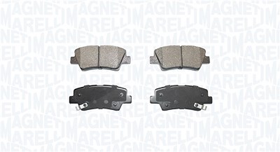 Magneti Marelli Bremsbeläge hinten (Satz) [Hersteller-Nr. 363916060851] für Hyundai, Kia, Ssangyong von MAGNETI MARELLI