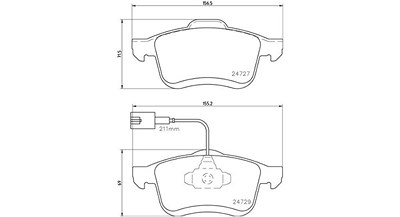 Magneti Marelli Bremsbeläge mit VWK vorne (Satz) [Hersteller-Nr. 363700423163] für Fiat, Lancia, Opel, Vauxhall von MAGNETI MARELLI