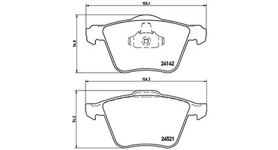 Magneti Marelli Bremsbeläge vorne (Satz) [Hersteller-Nr. 363700424077] für Ford, Volvo von MAGNETI MARELLI