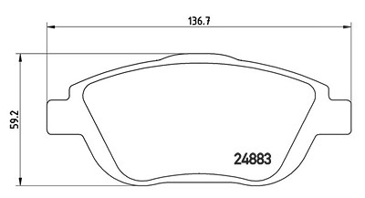 Magneti Marelli Bremsbeläge vorne (Satz) [Hersteller-Nr. 363700461103] für Citroën, Ds, Opel, Peugeot, Vauxhall von MAGNETI MARELLI