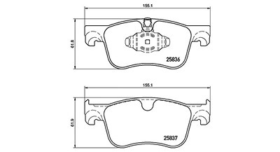 Magneti Marelli Bremsbeläge vorne (Satz) [Hersteller-Nr. 363700461116] für Citroën von MAGNETI MARELLI