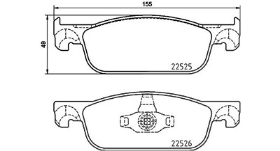 Magneti Marelli Bremsbeläge vorne (Satz) [Hersteller-Nr. 363700468065] für Dacia, Lada, Renault von MAGNETI MARELLI