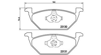 Magneti Marelli Bremsbeläge vorne (Satz) [Hersteller-Nr. 363700485041] für Audi, Seat, Skoda, Streetscooter, VW von MAGNETI MARELLI