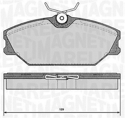 Magneti Marelli Bremsbeläge vorne (Satz) [Hersteller-Nr. 363916060377] für Renault Korea von MAGNETI MARELLI