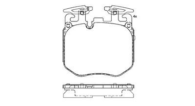 Magneti Marelli Bremsbelagsatz, Scheibenbremse [Hersteller-Nr. 363700406106] für Alpina, BMW von MAGNETI MARELLI