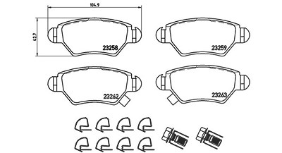 Magneti Marelli Bremsbelagsatz, Scheibenbremse [Hersteller-Nr. 363700459031] für Chevrolet, Opel, Vauxhall von MAGNETI MARELLI