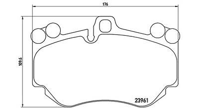 Magneti Marelli Bremsbelagsatz, Scheibenbremse [Hersteller-Nr. 363700465016] für Porsche von MAGNETI MARELLI