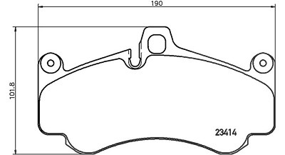 Magneti Marelli Bremsbelagsatz, Scheibenbremse [Hersteller-Nr. 363700465032] für Porsche von MAGNETI MARELLI