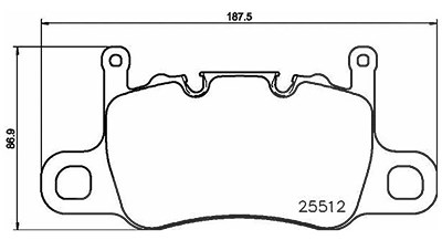 Magneti Marelli Bremsbelagsatz, Scheibenbremse [Hersteller-Nr. 363700465037] für Porsche von MAGNETI MARELLI