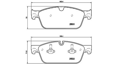 Magneti Marelli Bremsbelagsatz, Scheibenbremse [Hersteller-Nr. 363700550102] für Mercedes-Benz von MAGNETI MARELLI