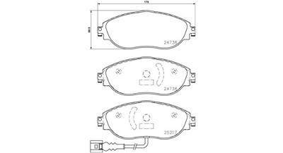 Magneti Marelli Bremsbelagsatz, Scheibenbremse [Hersteller-Nr. 363700585144] für Audi, Cupra, Seat, Skoda, VW von MAGNETI MARELLI