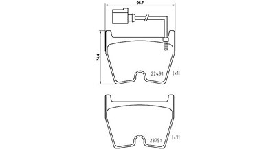 Magneti Marelli Bremsbelagsatz, Scheibenbremse [Hersteller-Nr. 363700585152] für Audi von MAGNETI MARELLI