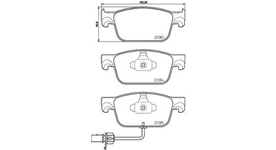 Magneti Marelli Bremsbelagsatz, Scheibenbremse [Hersteller-Nr. 363700585153] für Audi von MAGNETI MARELLI