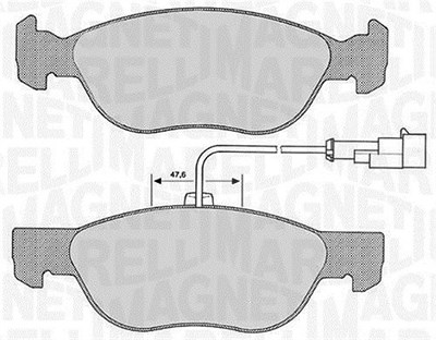 Magneti Marelli Bremsbelagsatz, Scheibenbremse [Hersteller-Nr. 363916060104] für Alfa Romeo, Lancia von MAGNETI MARELLI